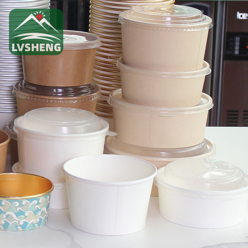 Kompostlanabilir bagasse kağıt salata kasesi