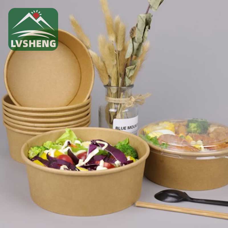 Kağıt Kapaklı Kraft Salata Kasesi